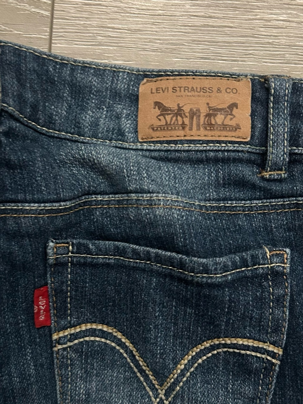 Levi's Dark Blue Skinny Flare Jeans - Picture 9 of 11